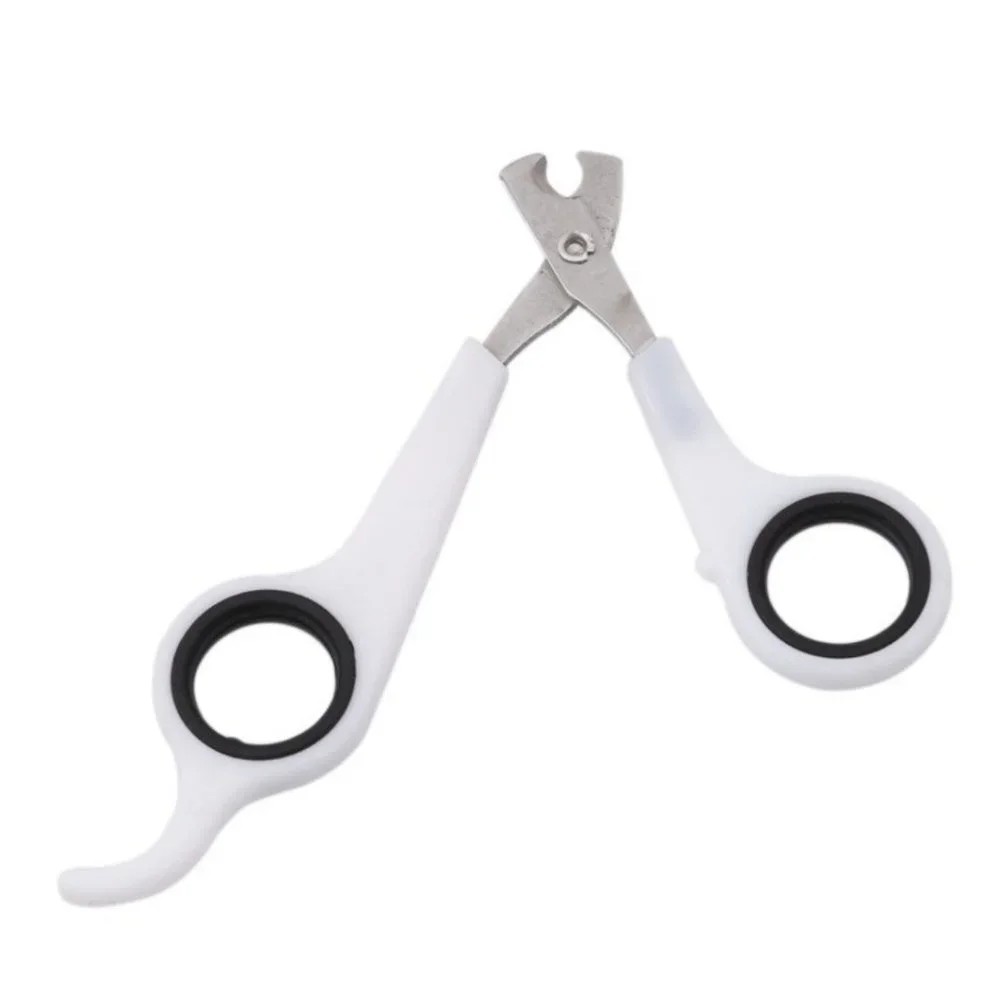 Stainless Steel White and Black Comfort Grip Cat or Small Dog Nail Clippers